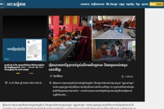 The article on the front page of Koh Santepheap (Photo: VNA)