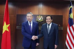 Party General Secretary To Lam (L) meets with President of the Malaysian Senate, Dato’ Awang Bemee Awang Ali Basah, in Kuala Lumpur on November 21. (Photo: VNA)