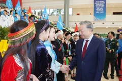 Party General Secretary To Lam attends the plenary session of the ninth National Congress of the Vietnam Youth Federation in Hanoi on December 18. (Photo: VNA)