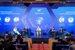 A panel discussion at the symposium, entitled Innovations in Transforming Cardiovascular Health and Stroke Outcomes, in Hanoi on December 5. (Photo: Courtesy of the organiser) 