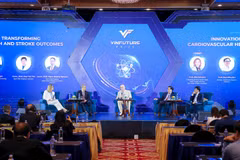 A panel discussion at the symposium, entitled Innovations in Transforming Cardiovascular Health and Stroke Outcomes, in Hanoi on December 5. (Photo: Courtesy of the organiser) 