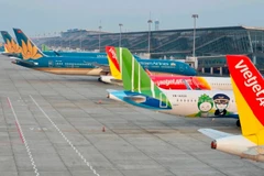 Aircraft at the Noi Bai International Airport in Hanoi (Photo: VietnamPlus)