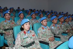 The staff of the Engineering Unit Rotation 2 and Level-2 Field Hospital Rotation 5 at the event. (Photo: VNA)
