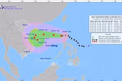 Movement of the typhoon (Photo: VNA)
