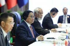 Prime Minister Pham Minh Chinh at the 14th ASEAN-United Nations Summit in Vientiane on October 11. (Photo: VNA)