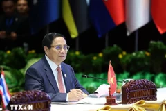 Prime Minister Pham Minh Chinh at the second Asia Zero-Emission Community (AZEC) Leaders’ Meeting (Photo: VNA)