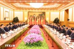 Top leaders of Vietnam, China hold talks in Beijing