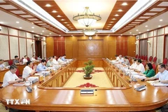 Party General Secretary and President To Lam chairs a regular meeting of the Poliburo. (Photo: VNA)
