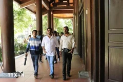 Indian tourists visit Trang An Eco-tourism Area in Ninh Binh province (Photo: VNA)