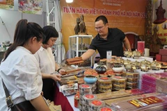 A booth at the fair in Tay Ho district, Hanoi. (Photo: VNA)