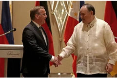 German Defence Minister Boris Pistorius (left) meets his Philippine counterpart, Gilberto Teodoro Jr. on August 5 for bilateral talks on strengthening security ties between the two nations. (Photo: Inquirer.net) 