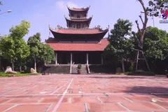 The beauty of a pagoda associated with a craft village’s culture