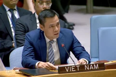Ambassador Dang Hoang Giang, Permanent Representative of Vietnam to the UN, speaks at the UNSC debate on threats on cyberspace (Photo: VNA)
