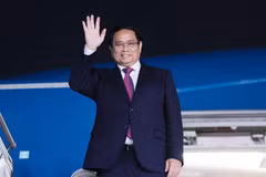 Prime Minister Pham Minh Chinh leaves India, concluding his successful State visit (Photo: VNA)