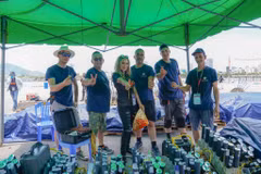 The Italian team prepares for their display at DIFF 2024.