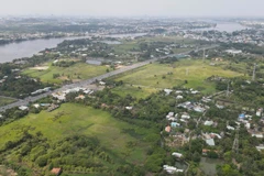 An aerial view of Hiep Hoa Island, where the urban area project worth over 72.2 trillion VND will be implemented (Source: VNA)