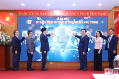 The launch of the digital bookshelf on late Party General Secretary Nguyen Phu Trong on October 15 (Photo: VNA)