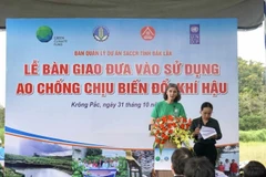 Climate change-resilient pond handed over to residents in Dak Lak