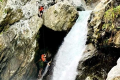 Russian tourist trapped at waterfall rescued 