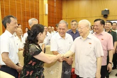 Party chief meets voters in Hanoi 