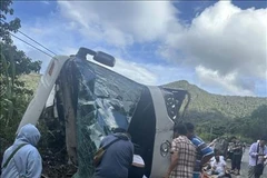 Four foreign tourists killed as coach overturns on mountain pass