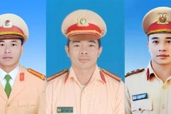 Three police martyrs in Lam Dong landslide honored 