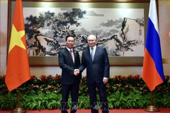 President meets with Russian counterpart in Beijing