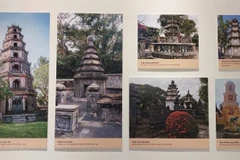 Archives, photos of Vietnamese Buddhist architectures displayed in Hanoi