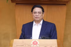 PM Pham Minh Chinh speaks at the meeting (Photo: VNA)