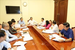 At a group discussion (Photo: VNA)