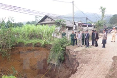 Large sinkhole in Bac Kan province filled in