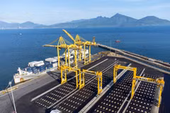 A new container yard debuts at Tiên Sa Port in Đà Nẵng City. The 37,000sq.m yard is designed to handle 110,000 TEUs. (Photo courtesy of Da Nang Port Company) 