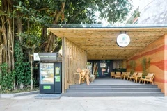 An outside view of the Truc Lam Restaurant and Coffee, an architectural space inside the Vietnam Museum of Ethnology. (Photo courtesy of the museum) 