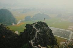 The Mua cave is viewed from above (Photo: VietnamPlus)