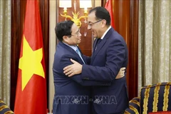 Prime Minister Pham Minh Chinh (L) meets with Egyptian Prime Minister Mostafa Madbouly (Photo: VNA)