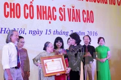Composer’s family presents national anthem to State, people