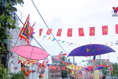 Colourful kites fly high over Hanoi village