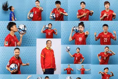 Vietnamese women football players in photos posted by FIFA