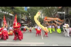 Folk dance performance in Ho Chi Minh City