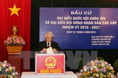 Leaders join voters in general election 