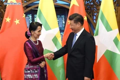 Chinese President meets Myanmar State Counsellor 