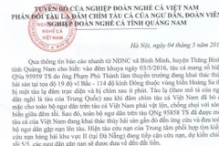 Vietnam Fisheries Society protests foreign vessel’s sinking local fish