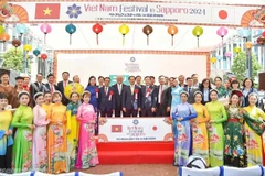 Delegates at the third "Vietnam Festival in Sapporo 2024" held in Sapporo city, Japan’s Hokkaido prefecture on August 10. (Photo: baoquocte.vn)