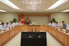 Deputy Prime Minister Tran Hong Ha chairs a meeting on the establishment of a carbon market in Vietnam. (Photo: VNA)