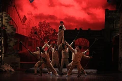 Circus performance highlights soldiers 