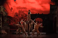 Circus performance highlights soldiers 