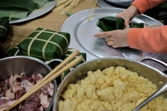 Traditional Tet food offerings to ancestors