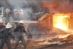 At a steel complex in Vung Ang economic zone