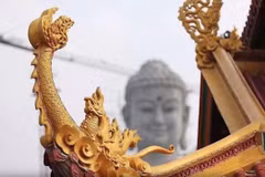 A Close up of the Largest Buddha Statue in Southeast Asia