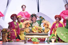 Hau dong costumes shown on the catwalk